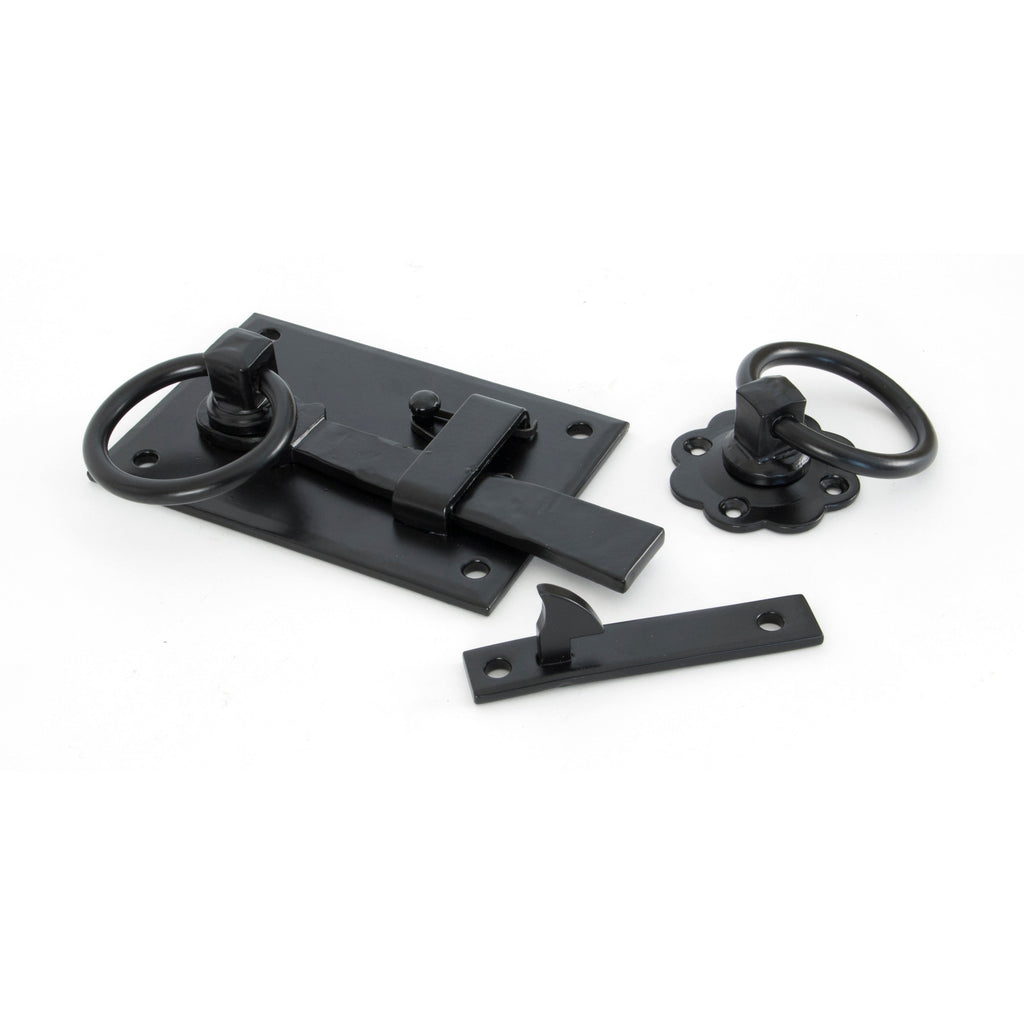 Black Cottage Latch - LH | From The Anvil-Latches-Yester Home