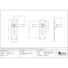 Black Cottage Lever Euro Lock Set | From The Anvil - Lever Euro - From The Anvil - Yester Home