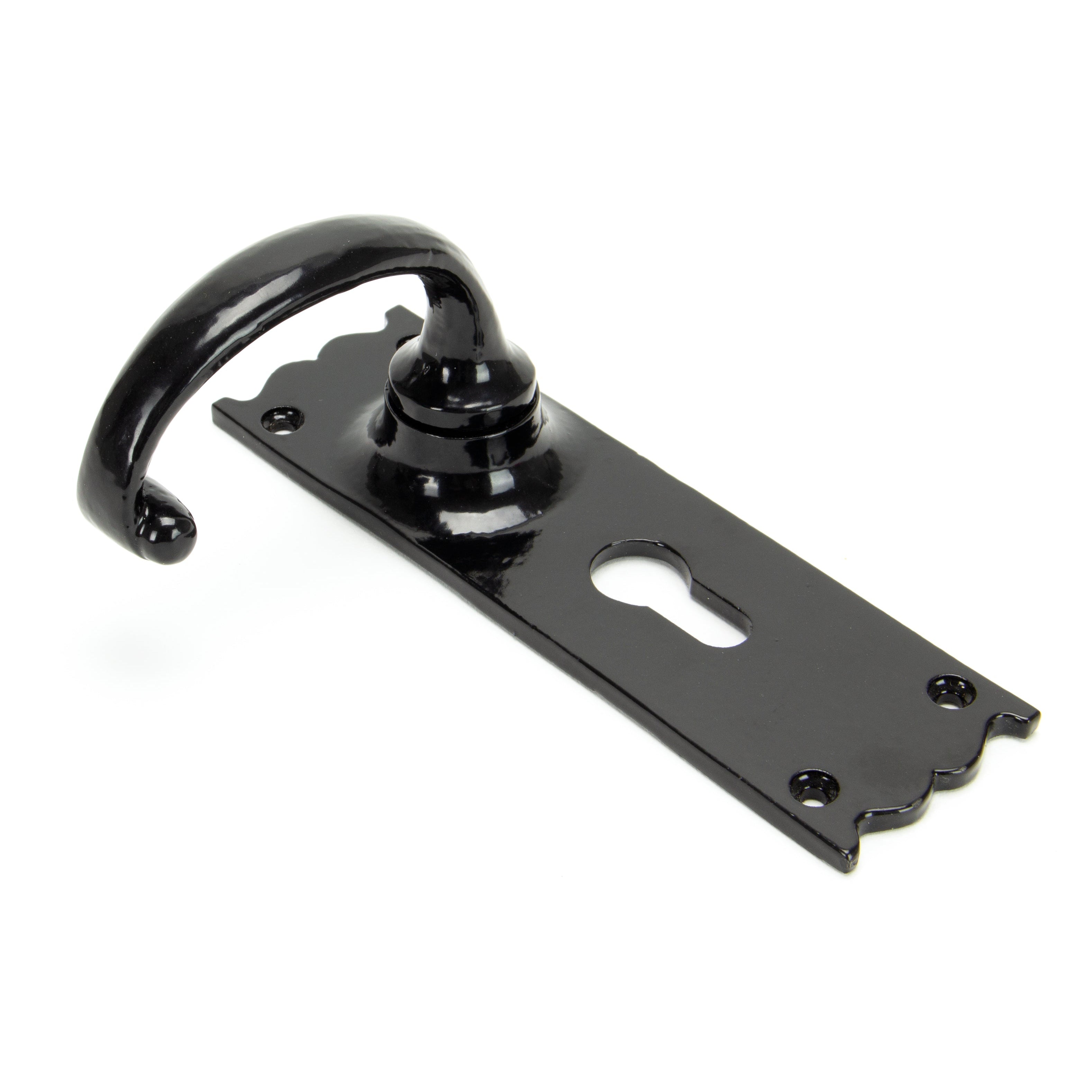 Black Cottage Lever Euro Lock Set | From The Anvil-Lever Euro-Yester Home