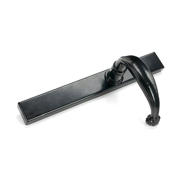 Black Cottage Slimline Lever Espag. Latch Set | From The Anvil-Espagnolette-Yester Home
