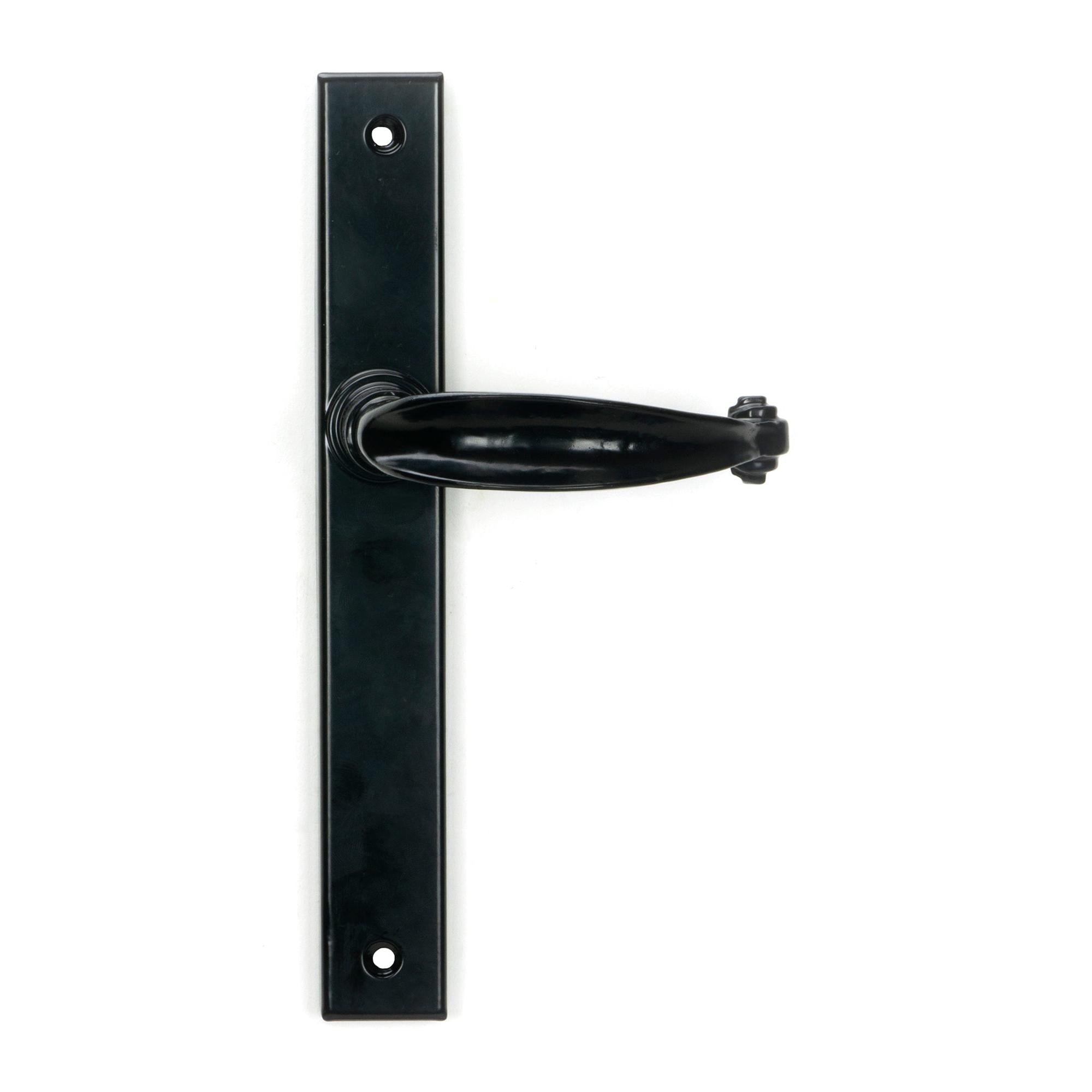 Black Cottage Slimline Lever Espag. Latch Set | From The Anvil - Espagnolette - From The Anvil - Yester Home