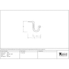 Black Cup Hook - Small | From The Anvil - Cup Hooks - From The Anvil - Yester Home