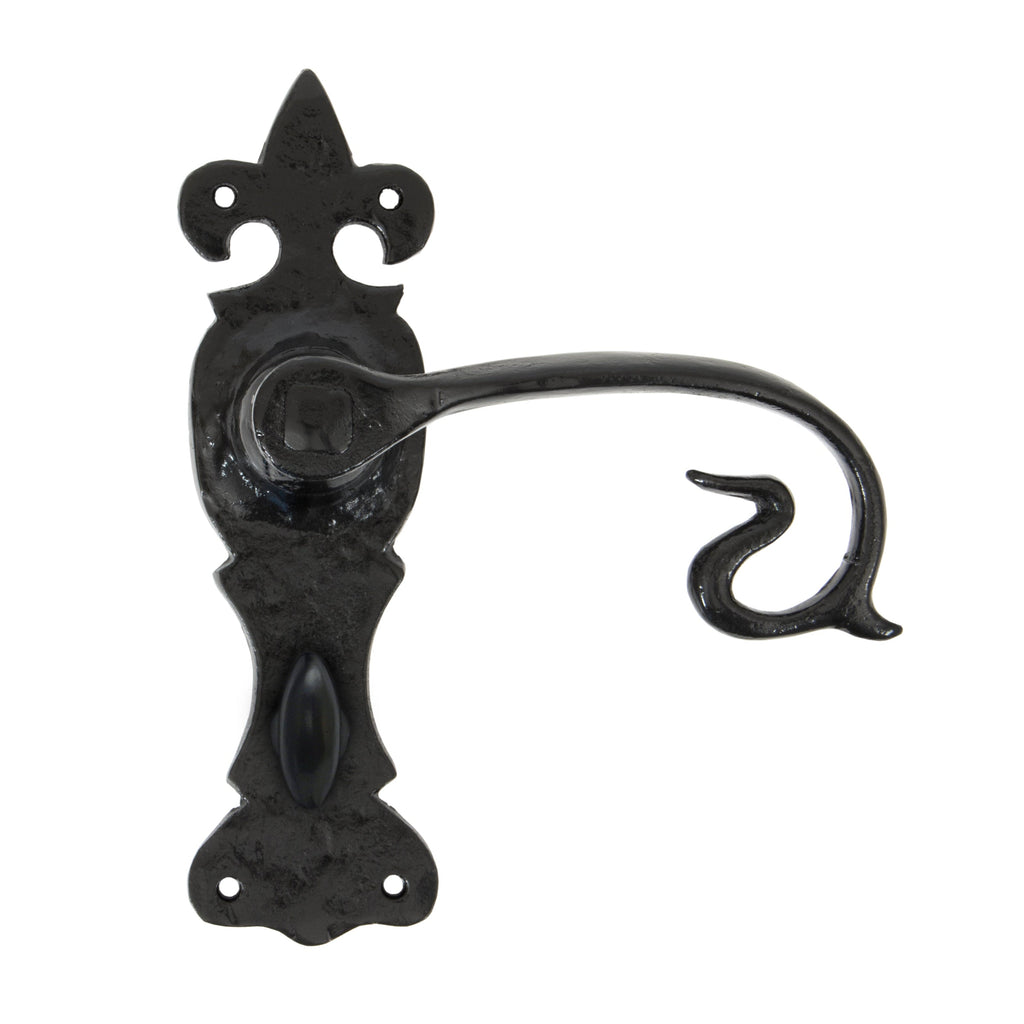 Black Curly Lever Bathroom Set | From The Anvil-Lever Bathroom-Yester Home