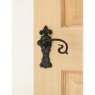 Black Curly Lever Latch Set | From The Anvil-Lever Latch-Yester Home