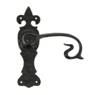 Black Curly Lever Latch Set | From The Anvil-Lever Latch-Yester Home