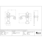 Black Curly Lever Lock Set | From The Anvil-Lever Lock-Yester Home