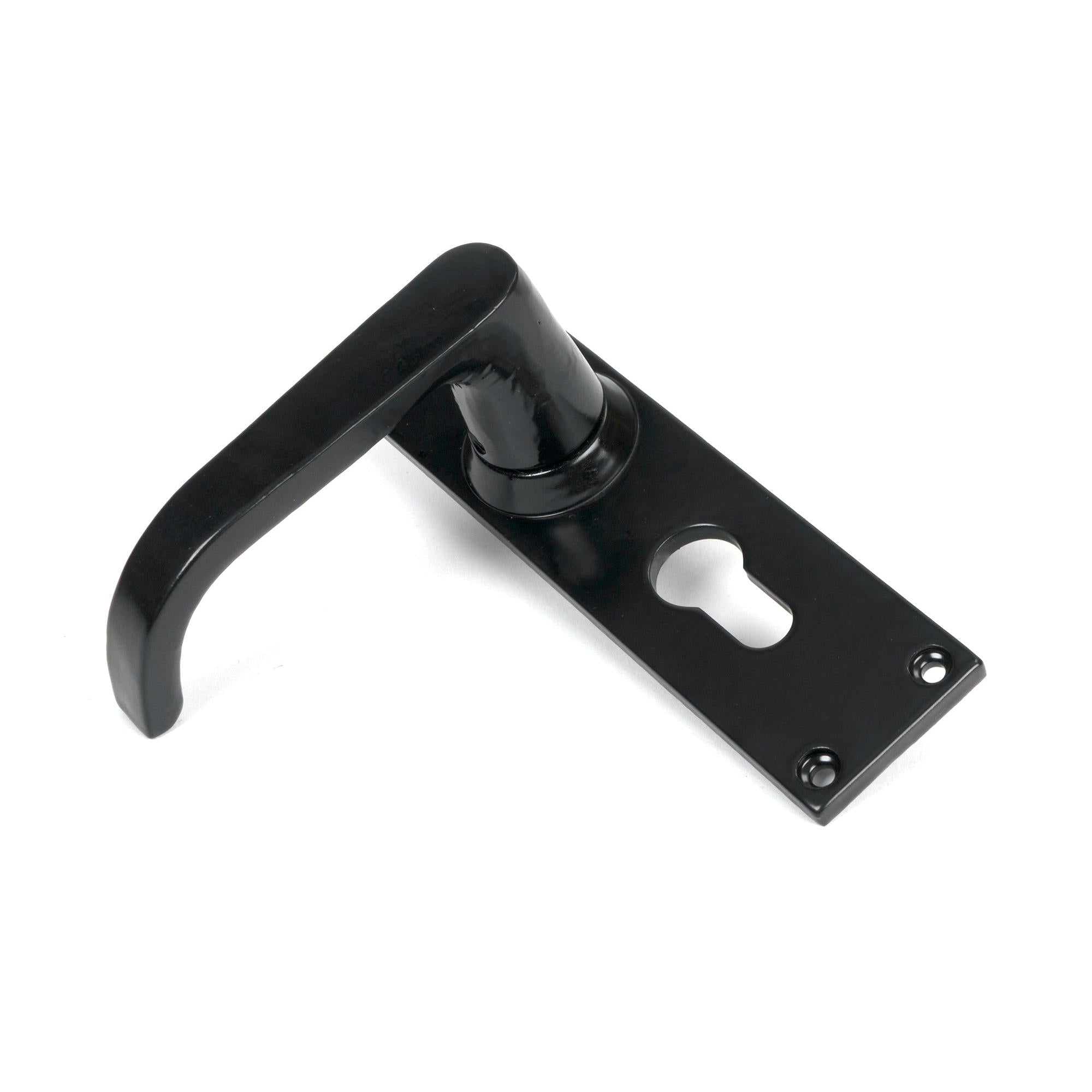 Black Deluxe Lever Euro Lock Set | From The Anvil - Lever Euro - From The Anvil - Yester Home