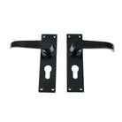 Black Deluxe Lever Euro Lock Set | From The Anvil - Lever Euro - From The Anvil - Yester Home