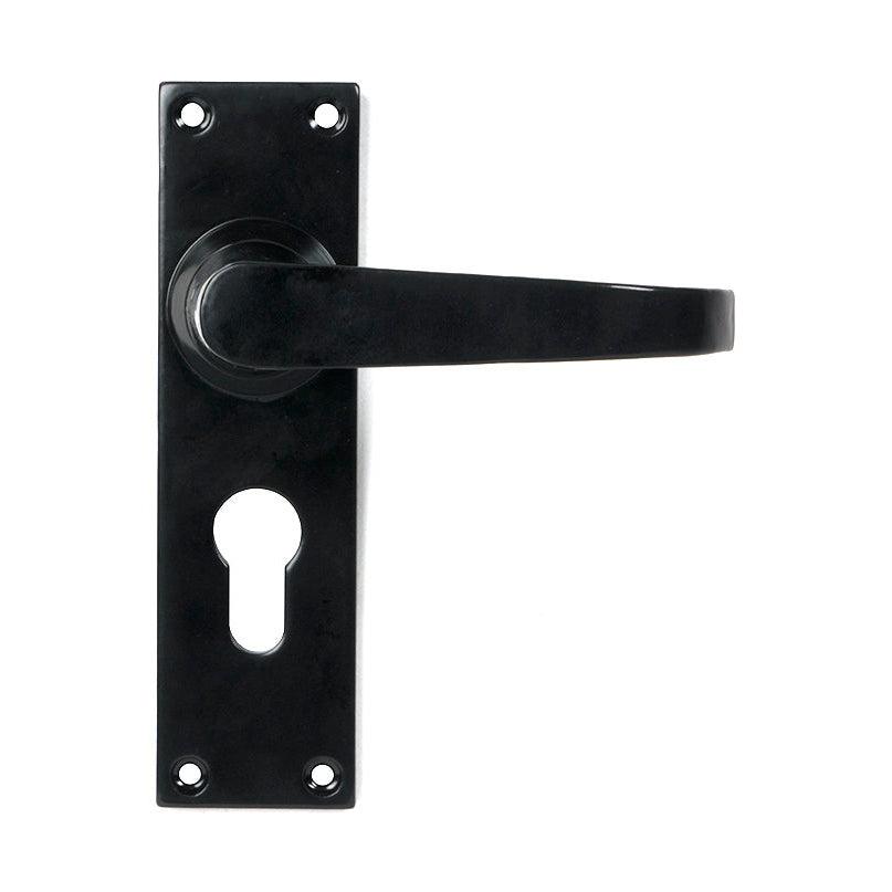 Black Deluxe Lever Euro Lock Set | From The Anvil-Lever Euro-Yester Home