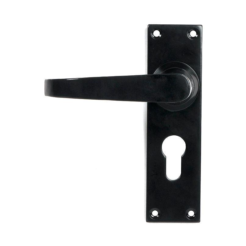 Black Deluxe Lever Euro Lock Set | From The Anvil-Lever Euro-Yester Home