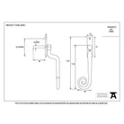 Black Deluxe Monkeytail Espag - LH | From The Anvil-Espag. Fasteners-Yester Home