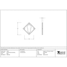 Black Diamond Euro Escutcheon | From The Anvil - Euro Escutcheons - From The Anvil - Yester Home