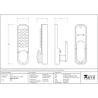 Black Digital Keypad Lock + 60mm Backset Latch Bolt | From The Anvil - Digital Keypad - From The Anvil - Yester Home