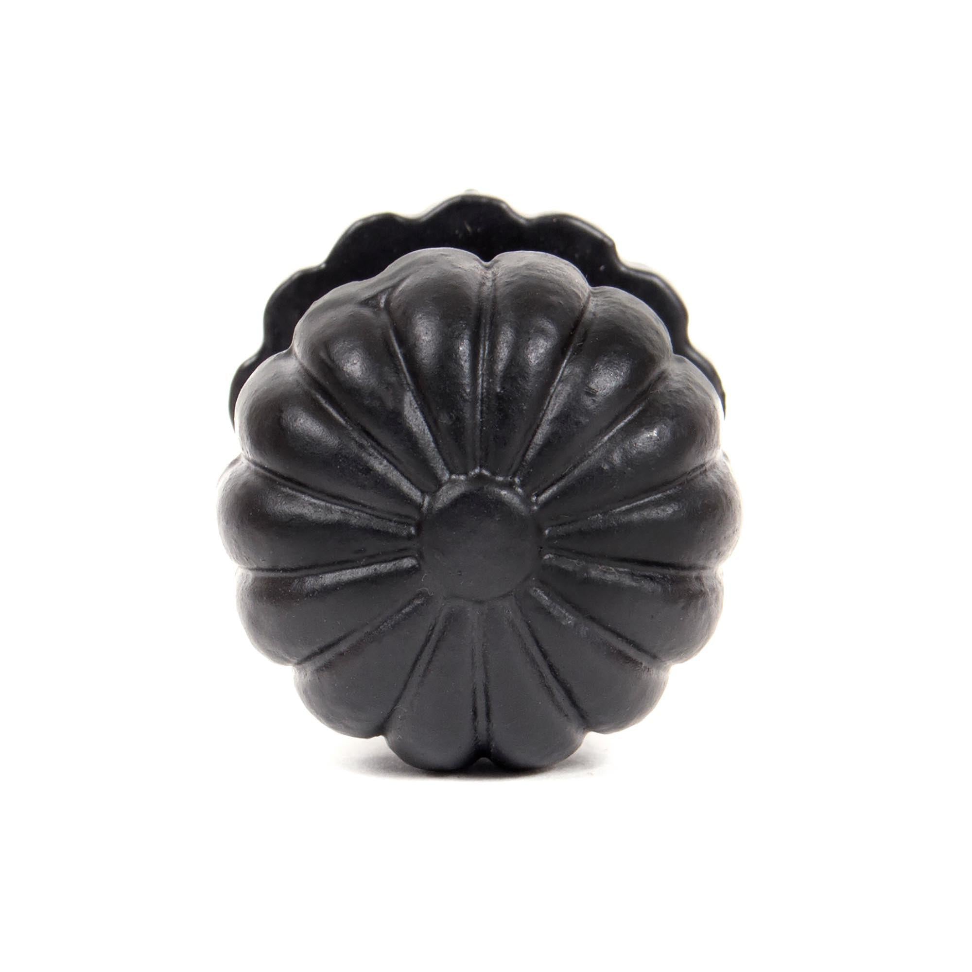 Black Flower Cabinet Knob - Large | From The Anvil - Cabinet Knobs - From The Anvil - Yester Home