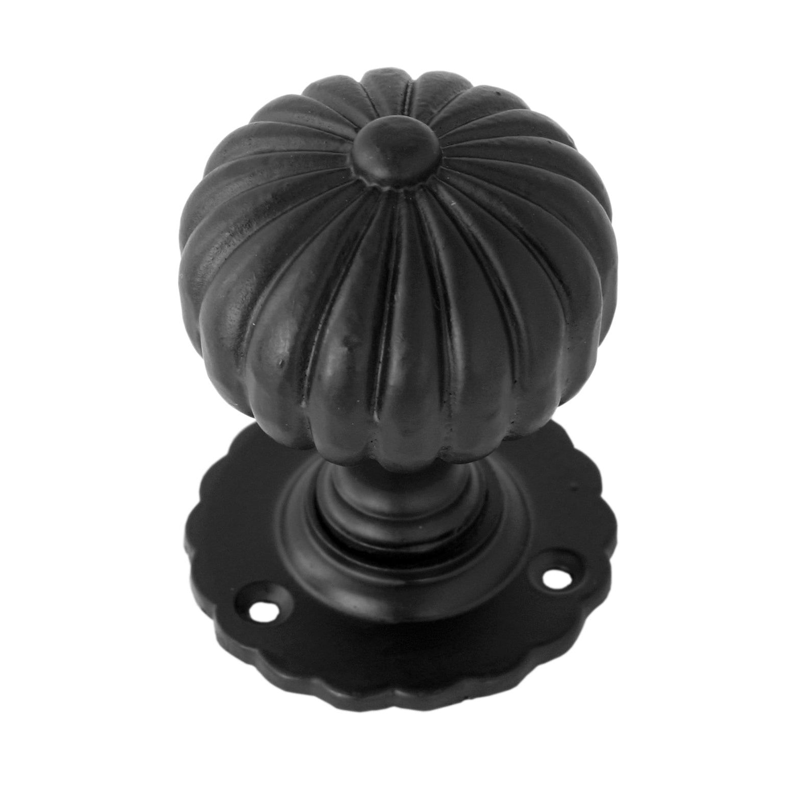 Black Flower Mortice Knob Set | From The Anvil-Mortice Knobs-Yester Home
