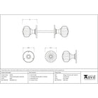 Black Flower Mortice Knob Set | From The Anvil-Mortice Knobs-Yester Home