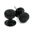 Black Flower Mortice Knob Set | From The Anvil - Mortice Knobs - From The Anvil - Yester Home