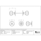 Black Flower Mortice Knob Set | From The Anvil - Mortice Knobs - From The Anvil - Yester Home