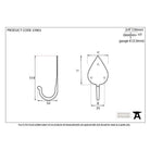 Black Gothic Coat Hook | From The Anvil-Coat Hooks-Yester Home