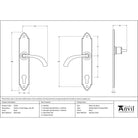 Black Gothic Curved Lever Espag. Lock Set | From The Anvil - Espagnolette - From The Anvil - Yester Home