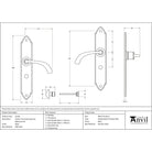 Black Gothic Curved Sprung Lever Bathroom Set | From The Anvil-Lever Bathroom-Yester Home