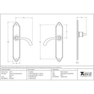 Black Gothic Curved Sprung Lever Latch Set | From The Anvil - Lever Latch - From The Anvil - Yester Home
