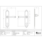 Black Gothic Lever Espag. Lock Set | From The Anvil-Espagnolette-Yester Home