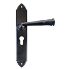 Black Gothic Lever Euro Lock Set | From The Anvil - Lever Euro - From The Anvil - Yester Home