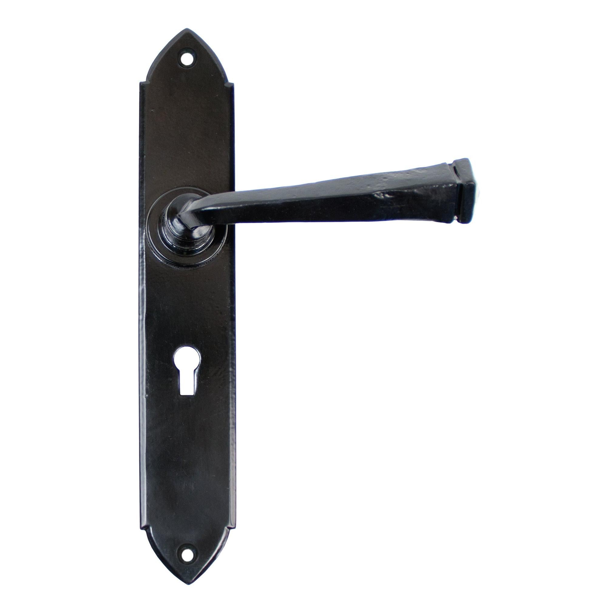 Black Gothic Lever Lock Set | From The Anvil - Lever Lock - From The Anvil - Yester Home