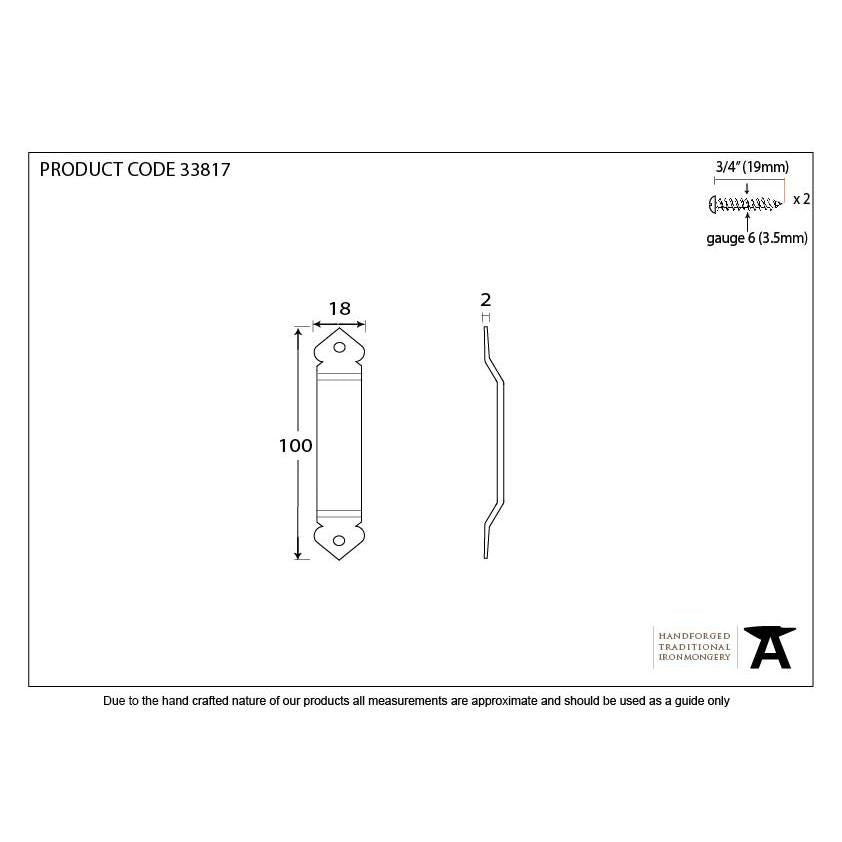 Black Gothic Screw on Staple | From The Anvil - Staple Pins & Plates - From The Anvil - Yester Home