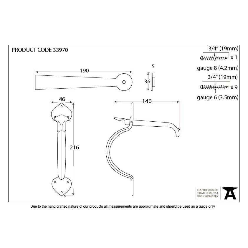 Black Gothic Thumblatch | From The Anvil-Thumblatches-Yester Home