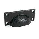 Black Hammered Art Deco Drawer Pull - Drawer Pulls - From The Anvil - Yester Home