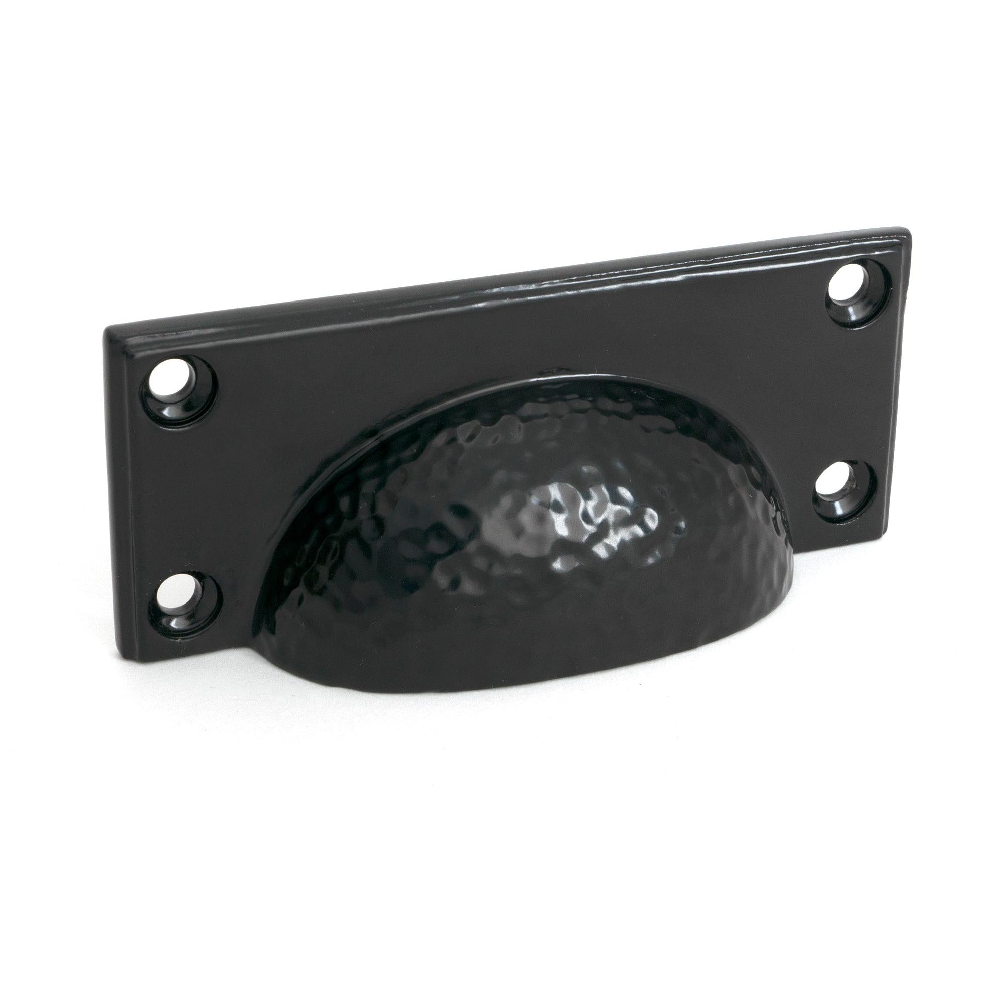 Black Hammered Art Deco Drawer Pull - Drawer Pulls - From The Anvil - Yester Home