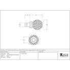 Black Hammered Ball Curtain Finial (pair) | From The Anvil - Finials - From The Anvil - Yester Home