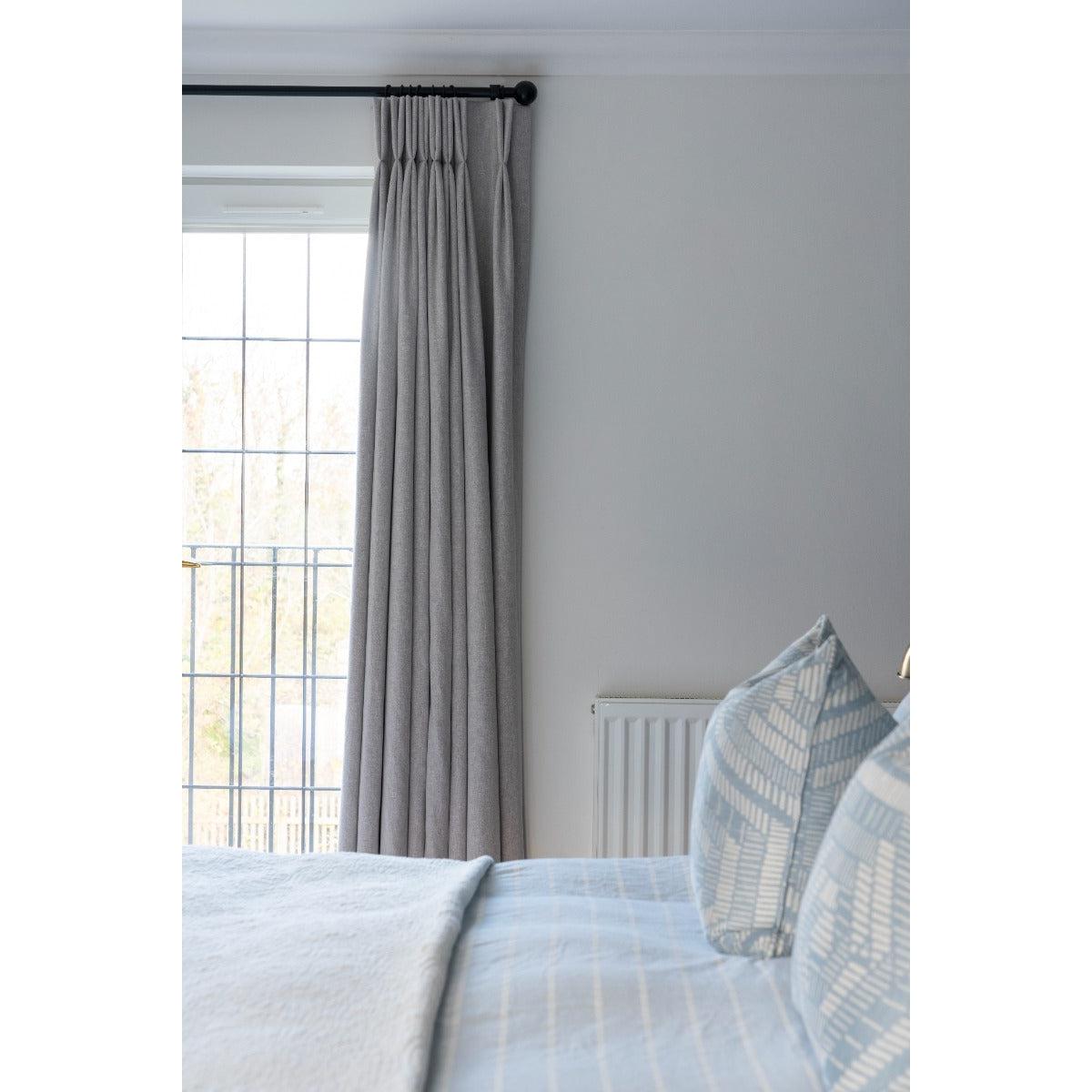 Black Hammered Ball Curtain Finial (pair) | From The Anvil-Finials-Yester Home