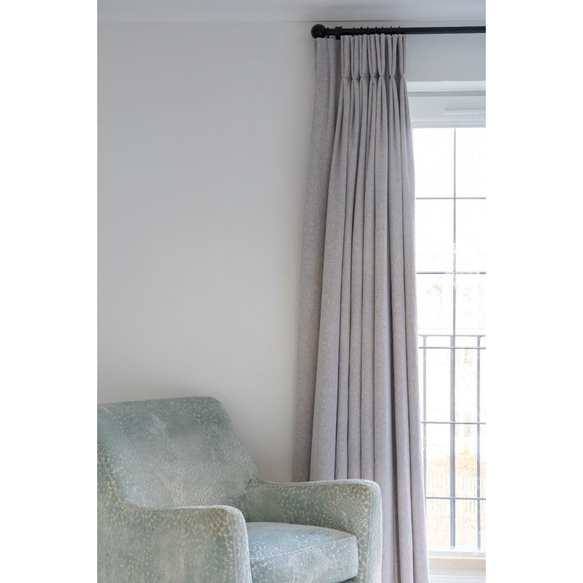 Black Hammered Ball Curtain Finial (pair) | From The Anvil-Finials-Yester Home