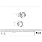 Black Hammered Ball Curtain Finial (pair) | From The Anvil-Finials-Yester Home