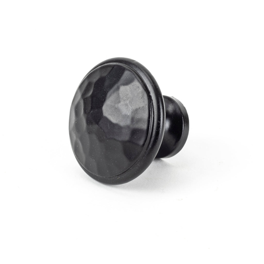 Black Hammered Cabinet Knob - Large | From The Anvil