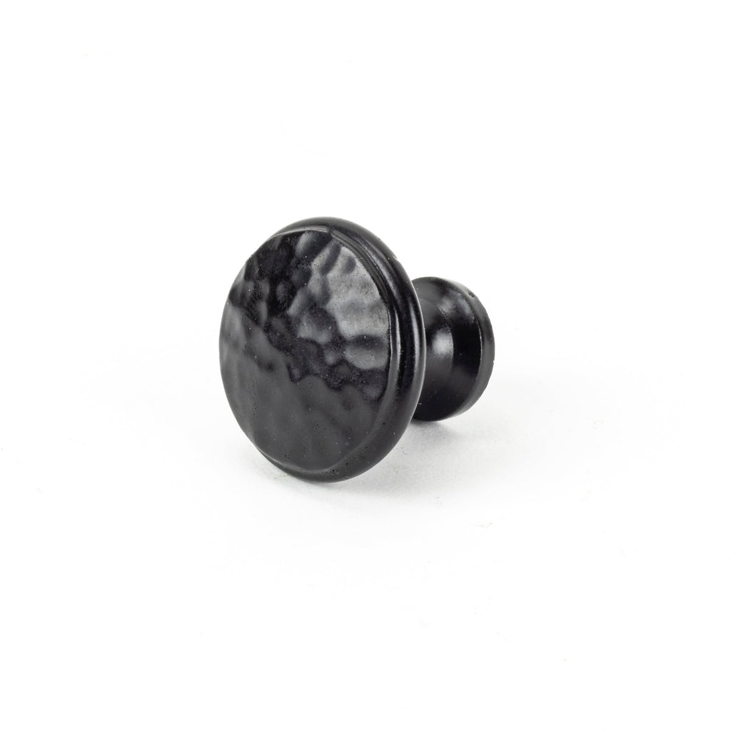 Black Hammered Cabinet Knob - Medium | From The Anvil-Cabinet Knobs-Yester Home