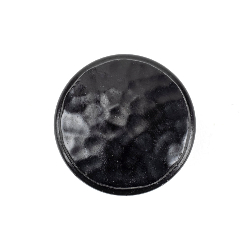 Black Hammered Cabinet Knob - Medium | From The Anvil-Cabinet Knobs-Yester Home