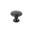 Black Hammered Cabinet Knob - Medium | From The Anvil-Cabinet Knobs-Yester Home