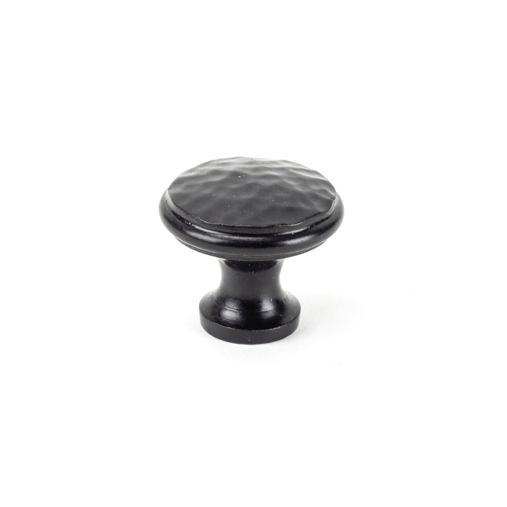Black Hammered Cabinet Knob - Medium | From The Anvil