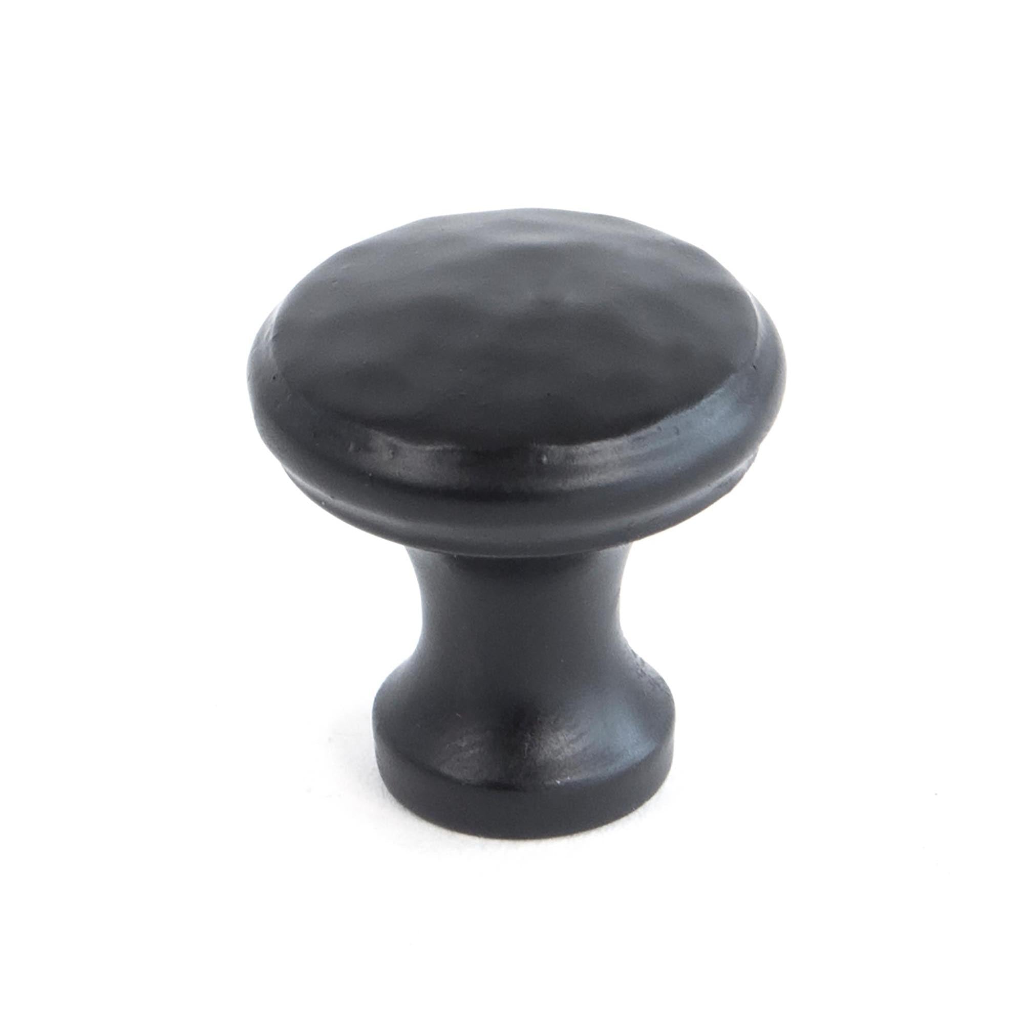 Black Hammered Cabinet Knob - Small | From The Anvil - Cabinet Knobs - From The Anvil - Yester Home