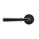 Black Hammered Newbury Lever on Rose Set (Art Deco) - Unsprung | From The Anvil - Concealed - From The Anvil - Yester Home
