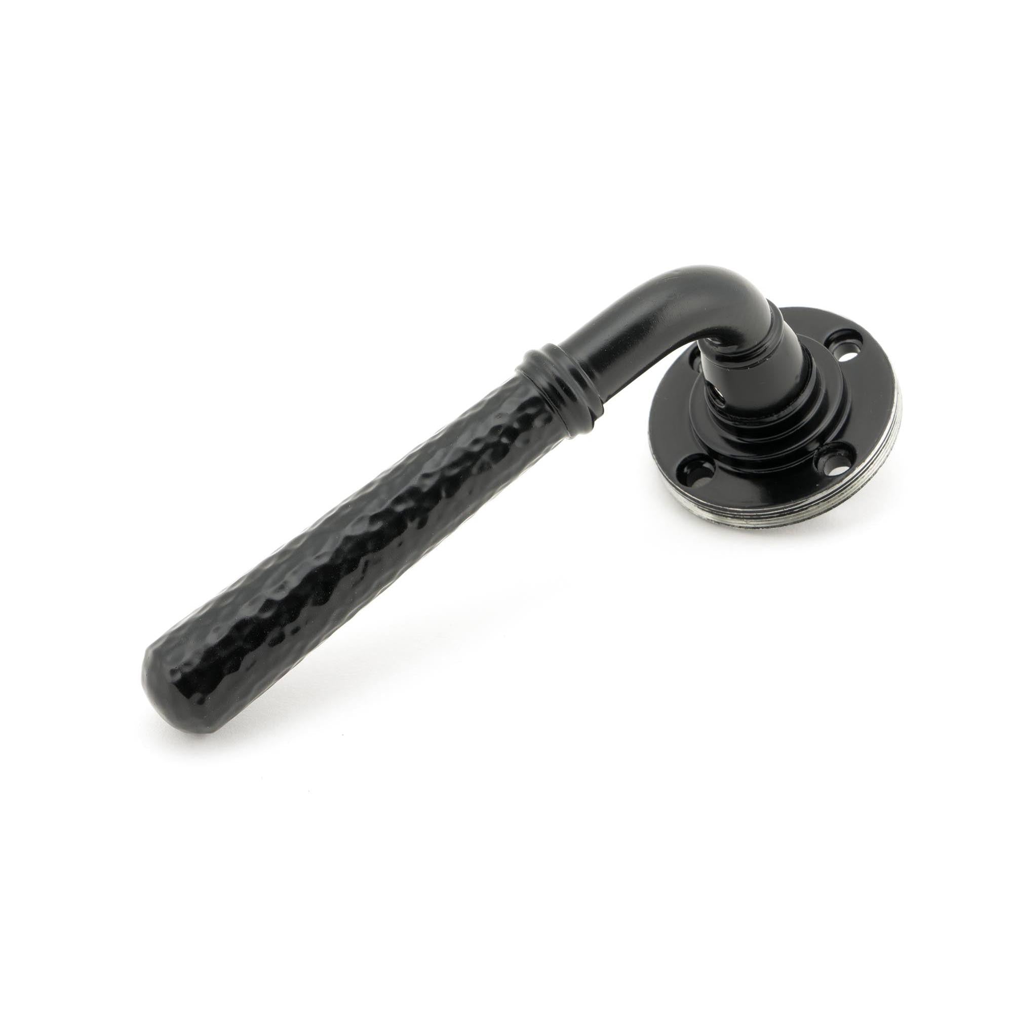 Black Hammered Newbury Lever on Rose Set (Art Deco) - Unsprung | From The Anvil - Concealed - From The Anvil - Yester Home