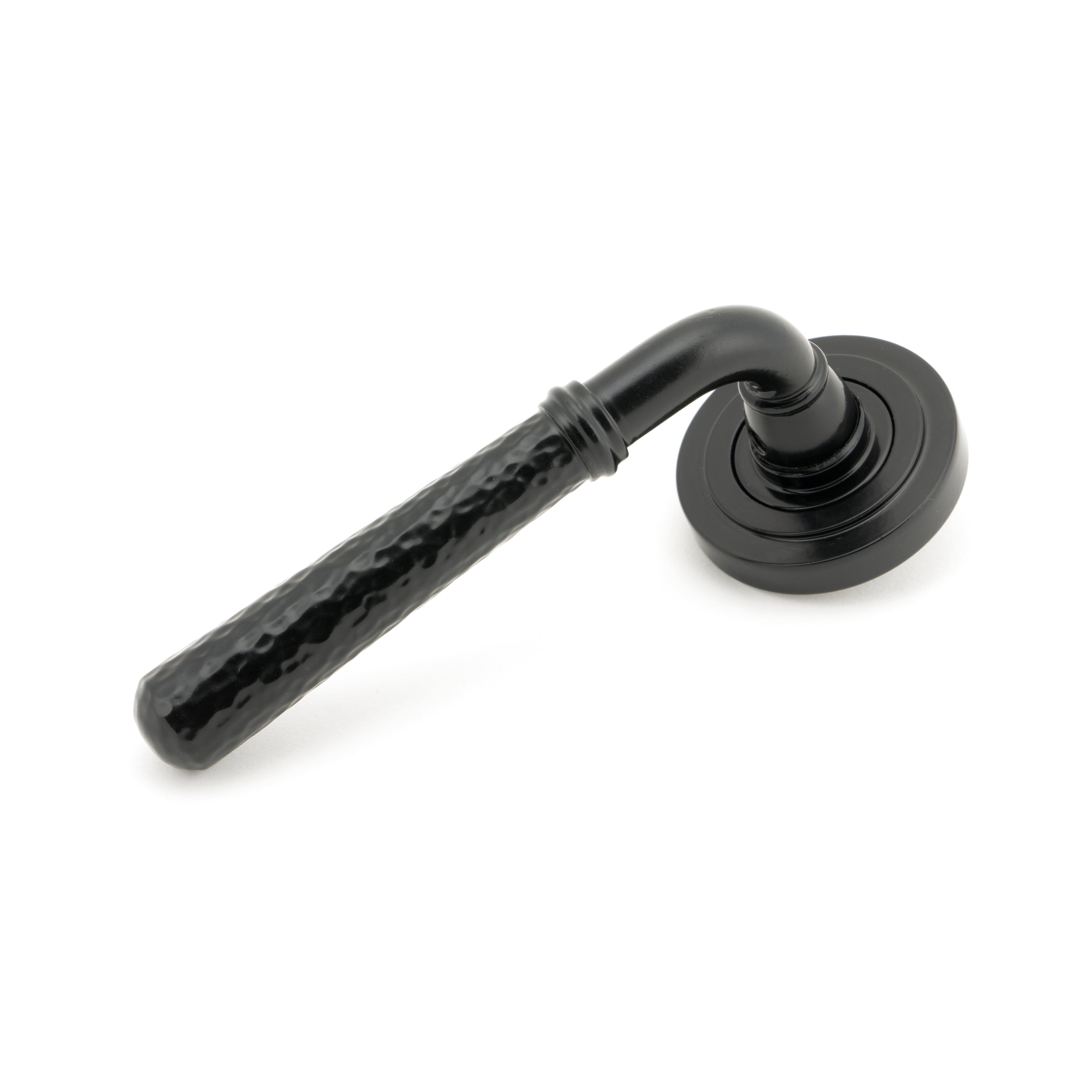 Black Hammered Newbury Lever on Rose Set (Art Deco) - Unsprung | From The Anvil-Concealed-Yester Home