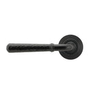Black Hammered Newbury Lever on Rose Set (Beehive) - Unsprung | From The Anvil - Concealed - From The Anvil - Yester Home