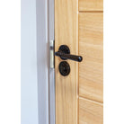 Black Hammered Newbury Lever on Rose Set (Plain) | From The Anvil-Concealed-Yester Home