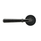 Black Hammered Newbury Lever on Rose Set (Plain) - Unsprung | From The Anvil-Concealed-Yester Home
