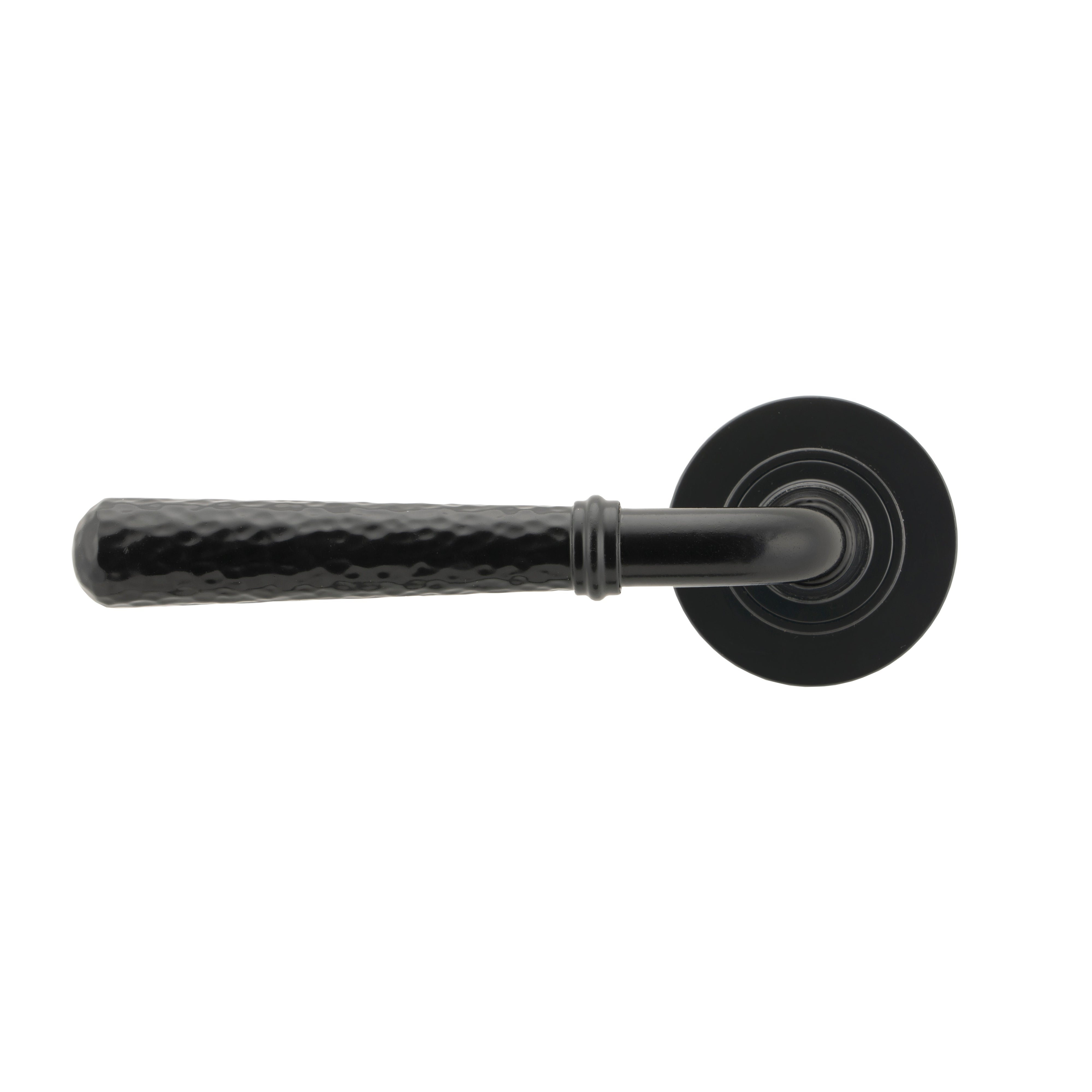 Black Hammered Newbury Lever on Rose Set (Plain) - Unsprung | From The Anvil-Concealed-Yester Home